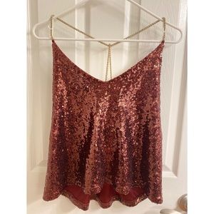 Sequin glam party top